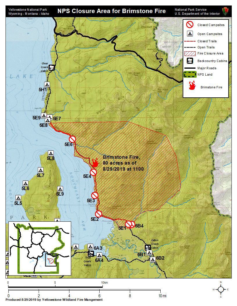 Map of closed area